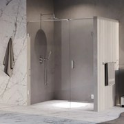 Brauer Void profielloze nisdeur 180cm met draaideur 70cm aan muur chroom