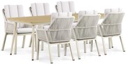 Tuinset 6 personen 240 cm Aluminium/rope Taupe Lifestyle Garden Furniture Verona/Matale