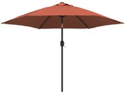 vidaXL Parasol met metalen paal 300 cm terracottakleurig