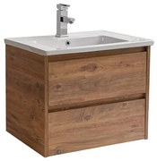Sanicare Avenza badmeubel 65cm arrano oak met keramische wastafel wit