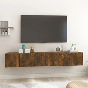 vidaXL Tv-hangmeubelen 3 st 60x30x30 cm gerookt eikenkleurig