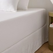 Hoeslaken satijn katoen, 153 draden, 30 cm kop, Opale gestreept