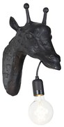 Klassieke wandlamp zwart - Animal Giraf Landelijk E27 Binnenverlichting Lamp