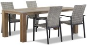 Tuinset 4 personen 200 cm Wicker Grijs Lifestyle Garden Furniture Upton/Brighton