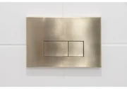 Qeramiq Push metalen drukplaat geborsteld messing met vierkante knoppen voor o.a. UP320 inbouwreservoir