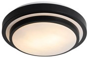 Moderne plafondlamp zwart met wit 35 cm IP44 - Walden