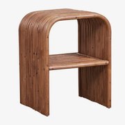 Rechthoekige Rotan Bijzettafel (35x40 Cm) Nolay Bruin – Donker Hout - Sklum