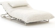 + 10% kassakorting | Verstelbaar ligbed Zavelli | Aluminium | Taupe - Naturel - Bruin | Ligstoel tuin | Strandbed | Kees Smit Tuinmeubelen