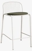 Pack Van 2 Hoge Tuinkrukken Van Staal Anerina ↑65 Cm & Groen – Intens Olijf & Glaciale Wit - Sklum