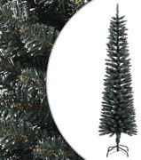 vidaXL Kunstkerstboom met standaard smal 180 cm PVC groen