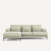 Linkse hoekbank in stonewashed fluweel, Marsile
