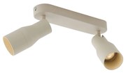 Afgeronde plafondspot beige GU10 50mm 2-lichts - Stanley