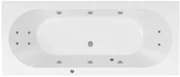 Lambini Designs Round bubbelbad 180x80cm elektronisch 6+4+2 hydrojets RVS