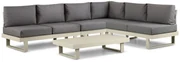 Hoek loungeset 6 personen Aluminium Taupe  Lifestyle Garden Furniture Lorenzo