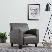 vidaXL Fauteuil kunstleer grijs