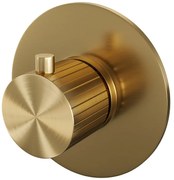 Brauer Stripe inbouwthermostaat messing geborsteld PVD