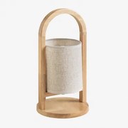 Draadloze Houten Tafellamp Goriberg Natuurlijk - Sklum