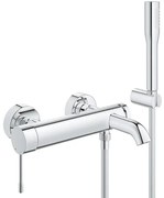 GROHE Essence New badkraan met omstel en koppelingen met douchegarnituur chroom 33628001