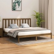 vidaXL Bedframe massief hout honingbruin 180x200 cm 6FT Super King