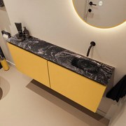 Mondiaz Ture DLux toiletmeubel 120cm ocher met wastafel lava rechts zonder kraangat