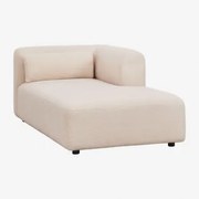 Rechtse Chaise Longue Module Voor Modulaire Bank Fogler Chenille Crème Beige - Sklum