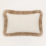 Rechthoekig Kussen 30x50 Cm In Katoen Paraiba Gardenia Wit - Sklum