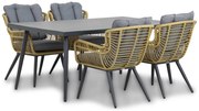 Tuinset 4 personen 180 cm Wicker/Aluminium/Aluminium/wicker Taupe Coco Azzano/Sophia