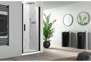 Nemo Pina draaideur 100x200cm 6mm Helder veiligheidsglas met antikalk links en rechts Zwart 441.003.099.VM