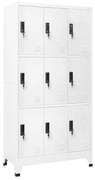 vidaXL Lockerkast 90x45x180 cm staal wit