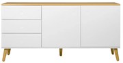 Tenzo Dot Scandinavisch Dressoir Wit Met Eiken - 162x43x79cm.