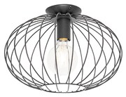 Industriële plafonnière zwart - Margarita Design E27 rond Binnenverlichting Lamp