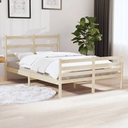 vidaXL Bedframe massief grenenhout 140x190 cm