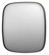 INK SP29 spiegel - 100x4x100cm contour in stalen kader - geborsteld metal black 8409635