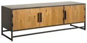 Tower Living Tv-meubel Staal En Teak 160 Cm Felino - 160x45x53cm.