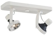 Design plafondSpot / Opbouwspot / Plafondspot wit GU10 70mm 2-lichts draai- en kantelbaar - Vo Design GU10 rond Binnenverlichting Lamp