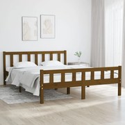 vidaXL Bedframe massief hout honingbruin 140x200 cm