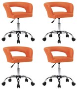 vidaXL Eetkamerstoelen 4 st kunstleer oranje