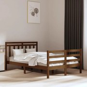 vidaXL Bedframe massief hout honingbruin 135x190 cm 4FT6 Double