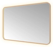 Hotbath &More Soft Square rechthoekige spiegel 120x80cm geborsteld koper PVD