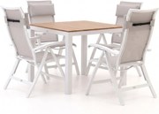 + 15% kassakorting | Diningset Bellagio | 4 personen | Tuinset polywood | 5-delig | Kees Smit Tuinmeubelen