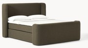 Bouclé boxspring bed Perla