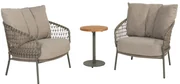 Jura bistro loungeset 3 delig teak olijf 4 Seasons Outdoor