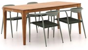 + 10% kassakorting | Diningset Manifesto | 4 personen teakhout | Tuinset stapelbaar | 5-delig | Kees Smit Tuinmeubelen