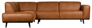 BePureHome Statement Hoekbank Eco Leer Cognac Links