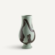 Vaas in mat keramiek, H33 cm, Skall