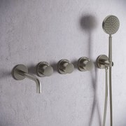 Saniclear Plus Stripes inbouw badkraan met 20cm uitloop RVS