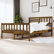 vidaXL Bedframe massief hout honingbruin 140x200 cm