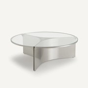 Salontafel in glas en metaal, groot model, Gira