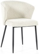 Eleonora Santos Boucle Eetstoel Met Ronde Rug Beige