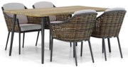 Tuinset 4 personen 180 cm Aluminium/wicker Grijs Coco Olivine/Montana